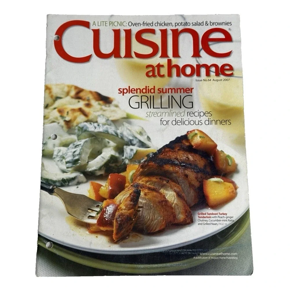 Lot of 8 Cuisine at Home Cooking Magazines Grilling Summer Simple Meals Ephemera